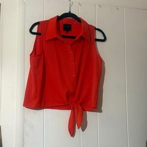 Alex Marie Vibrant Red Sleeveless Blouse